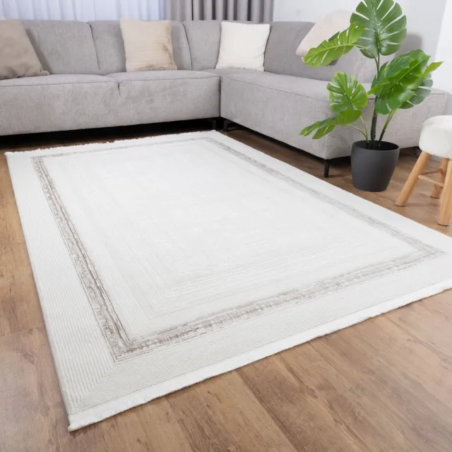 Koho Carpets Crème Tapijt Laagpolig Vloerkleed Koho Soft Lux - 160x230cm- Modern - Woonkamer - Salon - Slaapkamer - Eetkamer