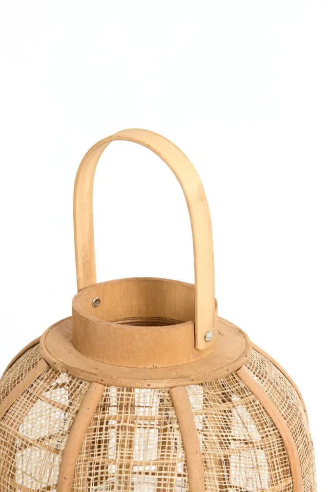 Light & Living Light&living Windlicht Ø34x56 cm CIVENNA raffia naturel+hout naturel