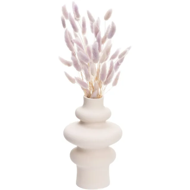 QUVIO Vaas - Keramisch - 21 cm - Beige