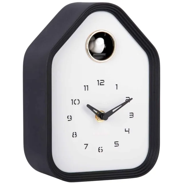 Karlsson Wandklok Reina Cuckoo - Zwart - 7.4x14.4x20.4cm - Wandklok Modern