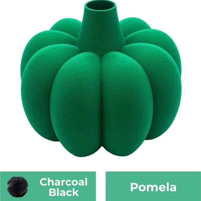 Lovora Pomela organische vaas – Decoratieve vaas - Zwart - 3d geprinte vaas – geschikt voor droogbloemen
