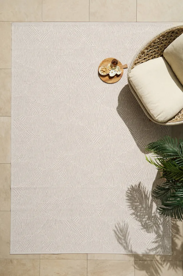 NOUS Living binnen- en buitenvloerkleed zand/off white (290x200 cm), foto 2