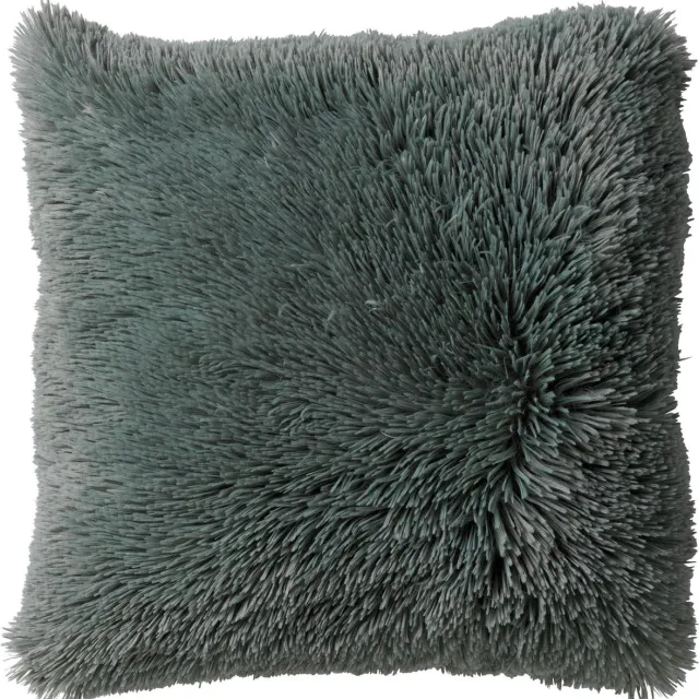 Dutch Decor FLUFFY - sierkussen 60x60 cm - superzacht - XL kussen - Jadeite - groen - Inclusief binnenkussen - Luxe kussens voor woonkamer & bank Lichtgroen