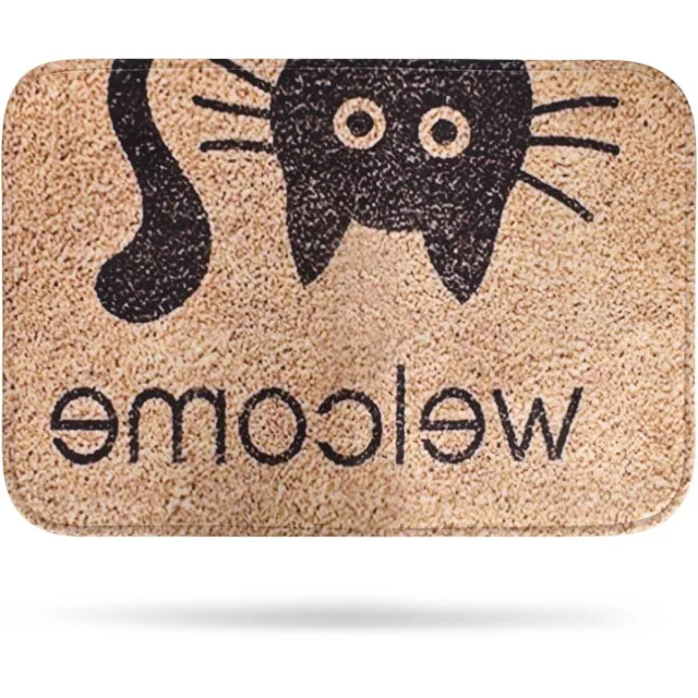 Cosensi Deurmat voor Binnen Katten - Voordeurmat - Antislip - Vuilvangmat - Schattig Kattentapijt - Welkomstmat - 60 x 40 cm Any