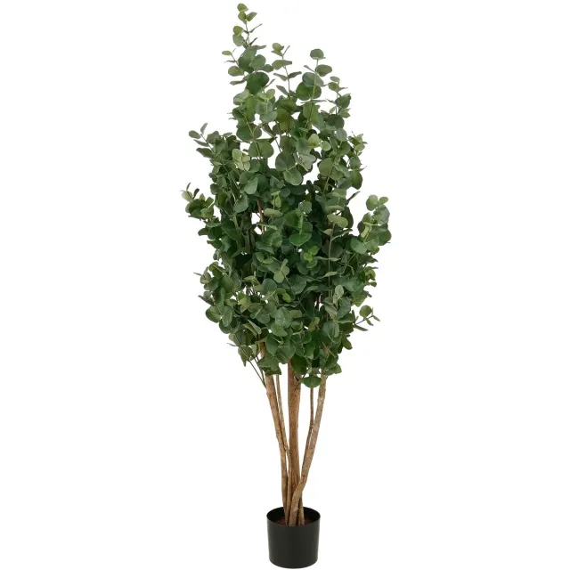 Mica Decorations Eucalyptusboom – Kunstplant in Pot – Realistische Nepplant Woondecoratie – Kunstplanten voor Binnen en Buiten – H175 x Ø90 cm – Groen