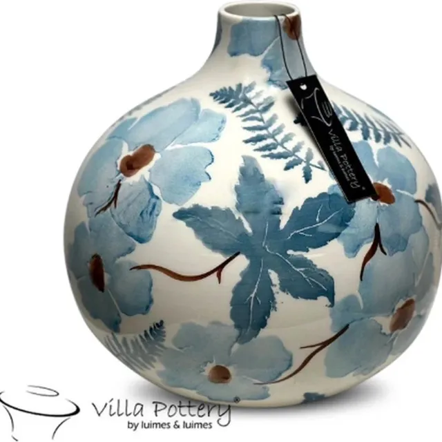 Irishflowers Vaas - Villa Pottery - Decoratie - Woondecoratie - Bloemenvaas - Keramiek - Blue Creation 3_2 Blauw