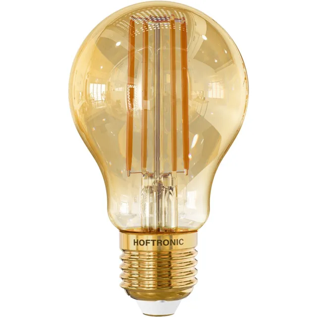 HOFTRONIC Smart E27 LED Filament Lamp - 7 Watt 806 lumen - A60 Amberkleurig glas - 1800-3000K Dimbaar