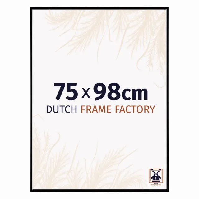 Dutch Frame Factory Fotolijst 75x98 cm - Kunststof - Zwart Hoogglans - Easy