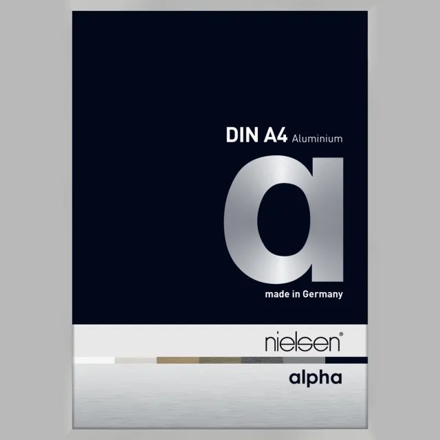 Nielsen Alpha Aluminium Fotolijst Frosted Silver 21x29,7cm (A4) Aluminium-zilver