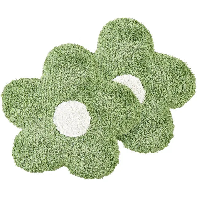 Beliani SORREL - Sierkussen set van 2 - Groen - 45 x 45 cm - Katoen