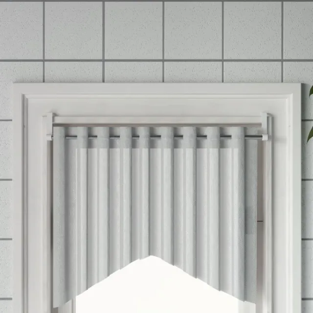 vidaXL Gordijnrails 2 st 60-105 cm aluminium wit en zilverkleurig
