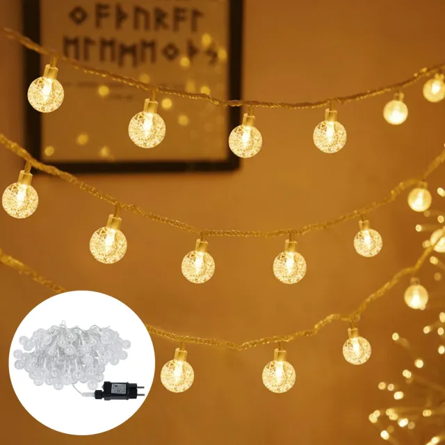 NAIZY Lichtsnoer Buiten 30 m met 240 LED Lampjes Slinger in Warm Wit, 8 Standen, Met Stekker en IP44 voor Tuinverlichting en Sfeerverlichting - NAIZY
