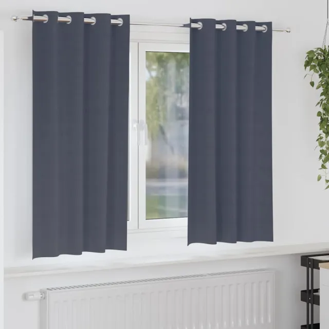 vidaXL Zwart-out Gordijnen met Ringen 2 st Antraciet 175 x 140 cm