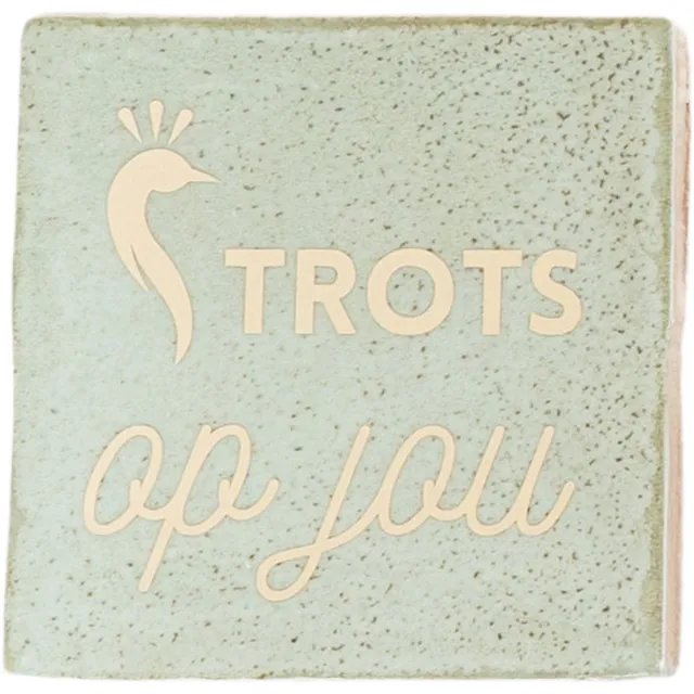 Lottea Tegeltje met tekst ´Trots op Jou´ - tegeltje, tegeltjes met tekst, tegeltjes met spreuken, cadeau vriendschap, cadeau vriendinnen groen