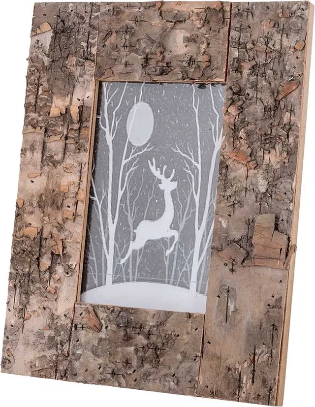 Cosy @ Home Fotokader Bark Bruin 19x1,7xh24,3cm Hout