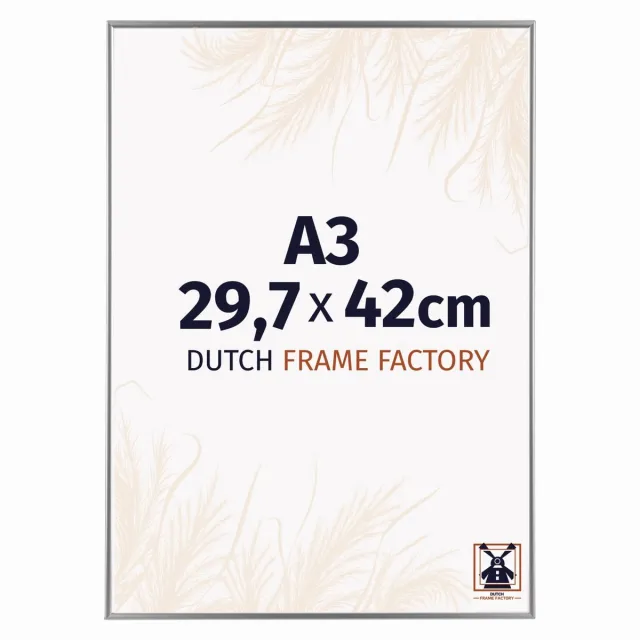 Dutch Frame Factory Fotolijst A3 29,7x42 cm - Kunststof - Zilver Hoogglans - Easy