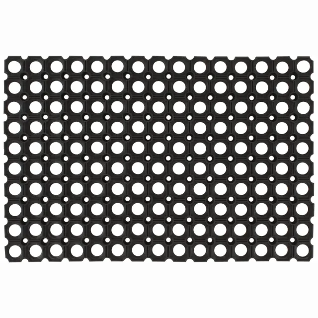 vidaXL Deurmat rechthoekig 40x60 cm rubber Zwart