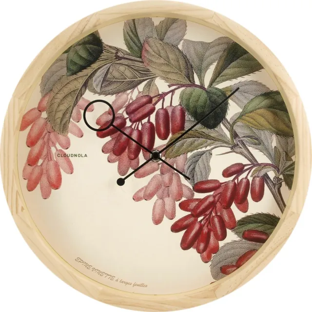 Cloudnola SKU0077 – Wandklok – Ø32,5 cm – Botanical Epine Vinette groen