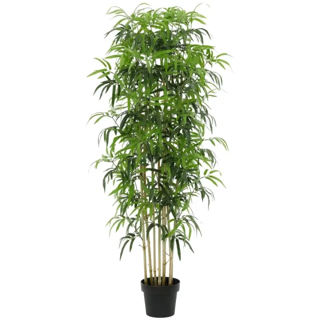 Trendyplants Kunst Bamboe - Bamboeplant - Kunstplant - Hoogte 150cm - Potmaat Ø20cm Groen