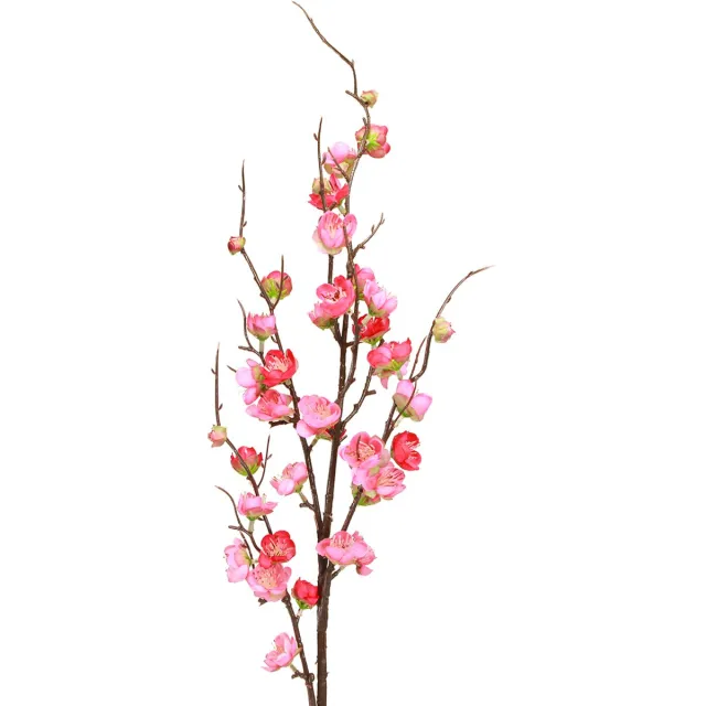 Viana Kersenbloesem Tak Decoratie Kunsttak Donker Roze 96cm 2st Veelkleurig