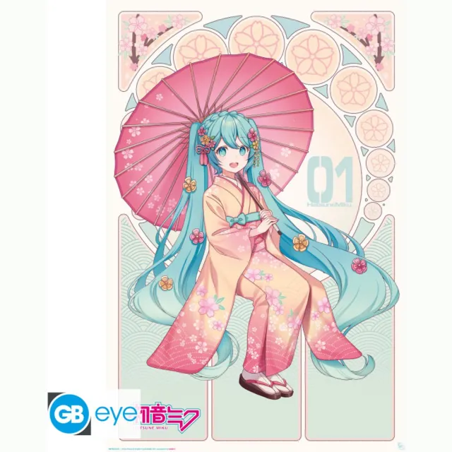 ABYSTYLE Poster Hatsune Miku - Sakura Kimono 61x91,5cm divers
