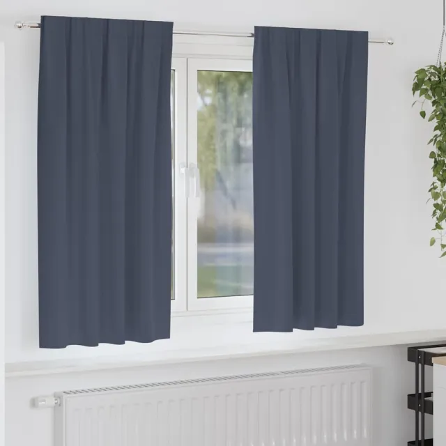 vidaXL Zwart-out Gordijnen met Ringen 2 st Antraciet 175 x 140 cm