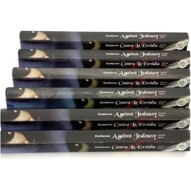 Darshan incense sticks Groot Verpakking Wierook - Geurstokjes - Darshan - 6 Pakjes - 120 Stuks Zwart