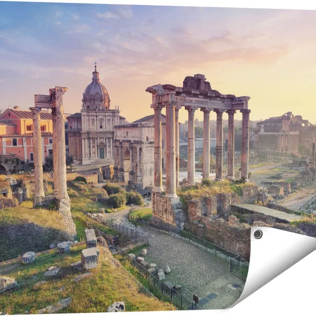 Gards Tuinposter Romeins Architectuur in Rome, Itali� - 80x60 cm - Tuindoek - Tuindecoratie - Wanddecoratie buiten - Tuinschilderij Multikleur