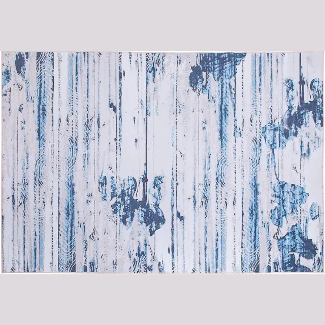 Beliani BURDUR - Laagpolig vloerkleed - Lichtblauw - 140 x 200 cm - Polyester