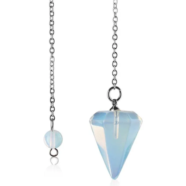 Jumada 's - Ontdek de kracht van de Opaliet Pendel Facet - Pendels Spiritueel - voor een diepere verbinding met jezelf en de wereld - Pendel Edelsteen - Edelsteen Wit