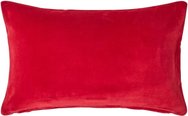 Homescapes Rood Fluwelen Kussenhoes 30 x 50 cm