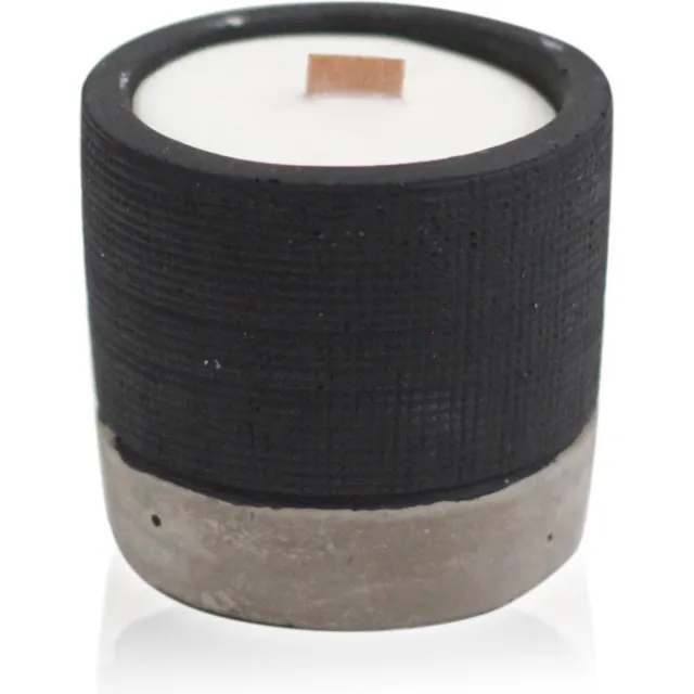 Ancient Wisdom Pot Concrete Soja Kaars - Zwart - Brandy Butter - 3 stuks
