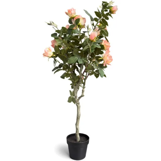 Oosterik Home Roos roze in pot H 126 cm kunstplant Oosterik Home onbekend