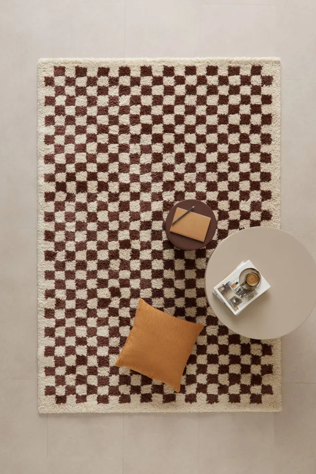 NOUS Living Teun vloerkleed bruin crème, foto 2