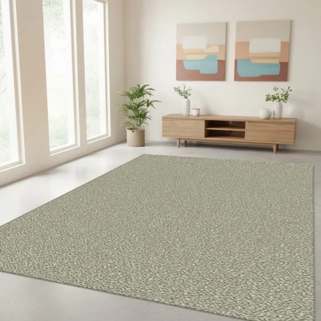 TapisTrend Designer tapijt Bruin 120 cm rond Modern, effen vloerkleed met een gespikkeld effect voor de woonkamer, slaapkamer en eetkamer