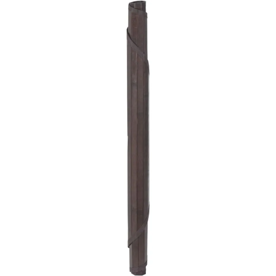 vidaXL Vloerkleed rond 100 cm bamboe donkerbruin