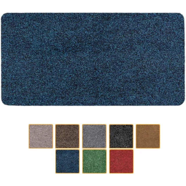 ANRO Deurmat Blauw 80x40cm – Schoonloopmat Antislip Wasbaar Voordeur Hal Binnen & Buiten Op Maat