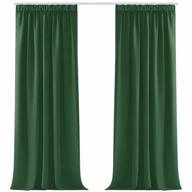 Famanu Verduisterend gordijn met dubbele plooi en staafopening, set van 2, 240 x 140 cm (hoogte x breedte wit