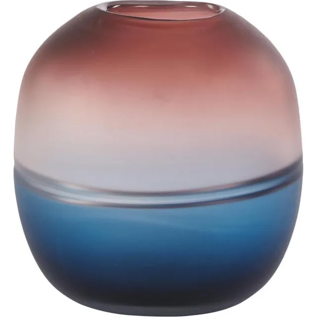 Goodwill Vaas Glas - Blauw-Paars - D 15 Cm H 21 Cm