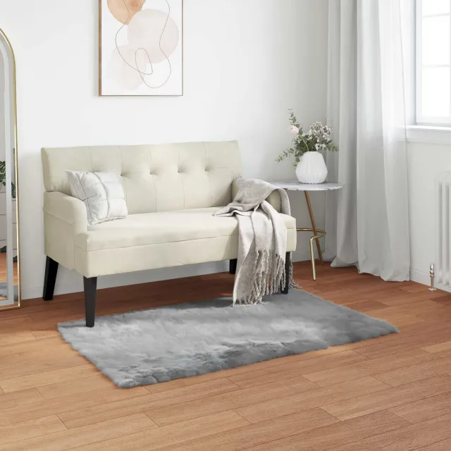 vidaXL Tapijt van imitatie TAFALLA Grijs 80 x 150 cm Polyester, foto 2