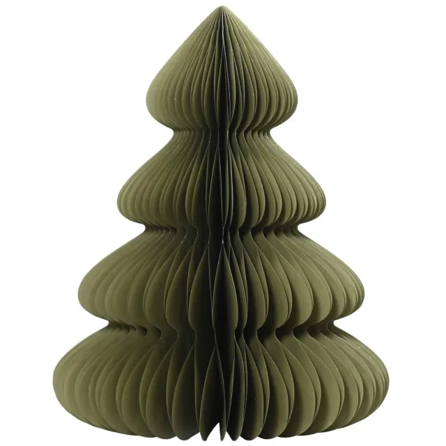 Decoris decoratie kerstboom papier (48x60 cm) Groen