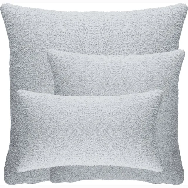 Cohoso Sierkussen SET - 30x50 + 45x45 + 60x60 cm - Semmi Licht Grijs - Teddy Bouclé - Inclusief binnenkussens Licht Grijs SET