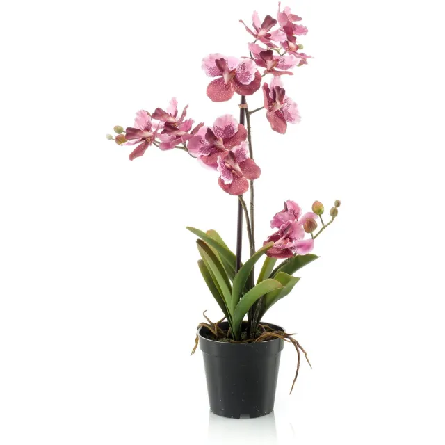 Emerald Kunstplant Vanda in pot oudroze 60cm - Kunstplant voor binnen