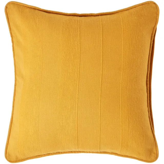 Homescapes Rajput katoenen kussenhoes, mosterdgeel, 45 x 45 cm