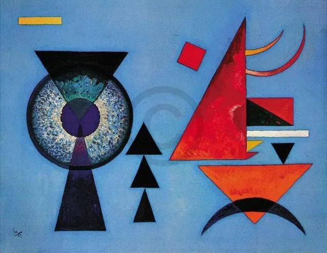 PGM Kunstdruk Wassily Kandinsky - Weiches Hart 100x70cm Divers