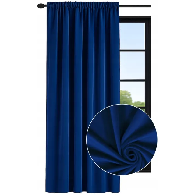 NOW-ART Kant-en-klare Velours Gordijn 140x180 cm - Elegant Blauw
