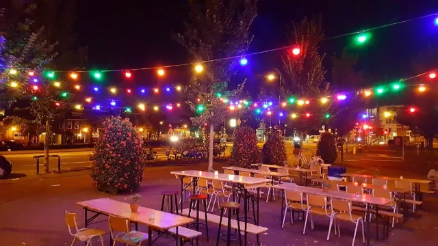 ABC-Led Led party lichtsnoer - 5 meter - 10 lampen - Multicolor - 24V