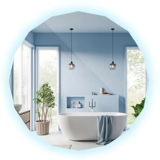 TULUP LED Spiegel - Abstracte LED Spiegel Hoekig - 80 cm x 80 cm - Wandspiegel Geometrisch LED - Exclusieve Vorm Spiegel LED - LED-spiegel voor Gang - Koel Wit 6500K