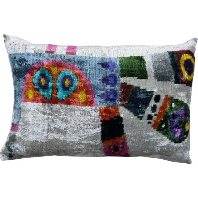 MD Home Ikat kussen silver zilver