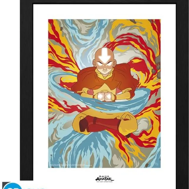 GB eye GBeye Avatar The Last Airbender Aang Avatar State Framed Print 30x40CM-Standaard (Diversen) Nieuw Zwart